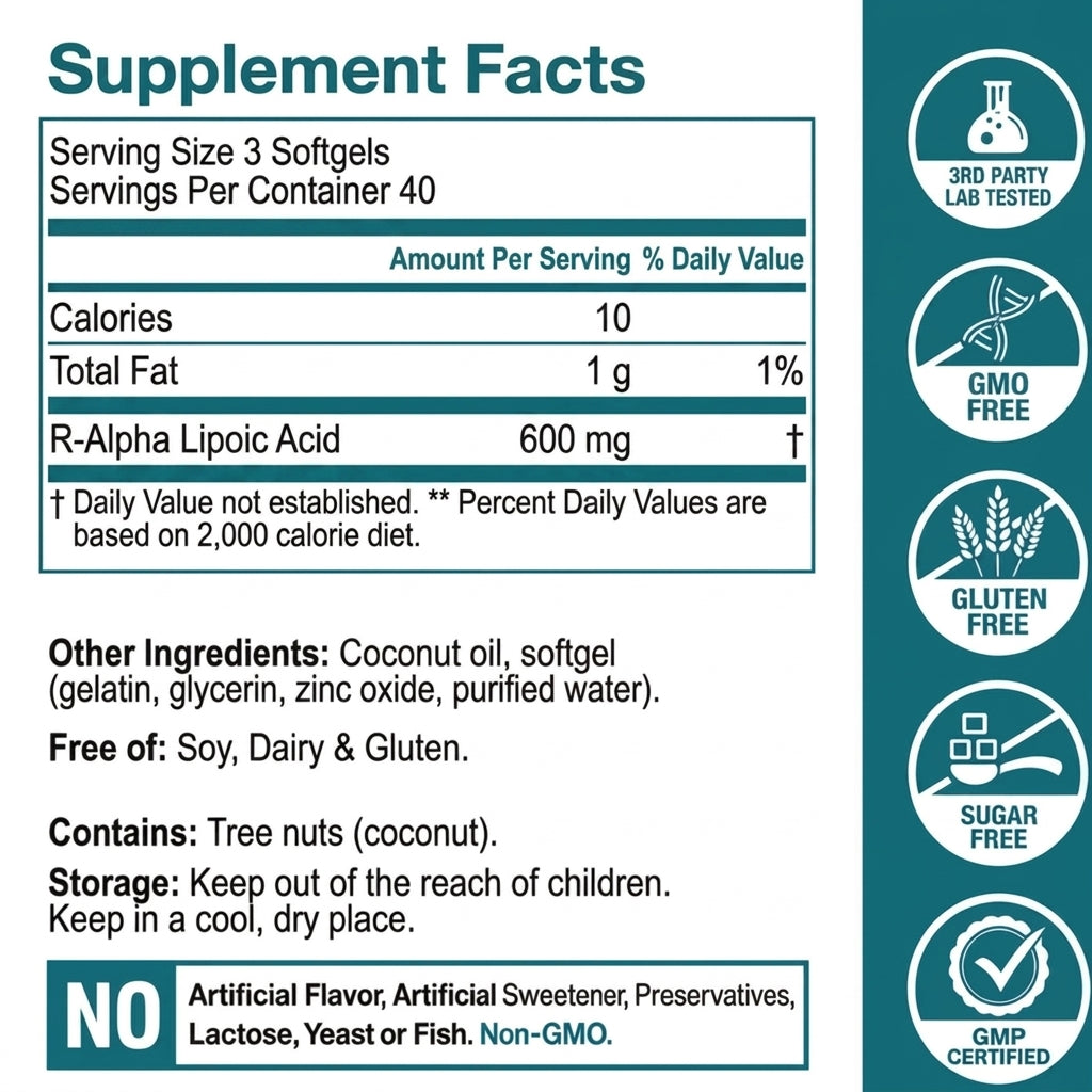 R-Alpha Lipoic Acid Softgels