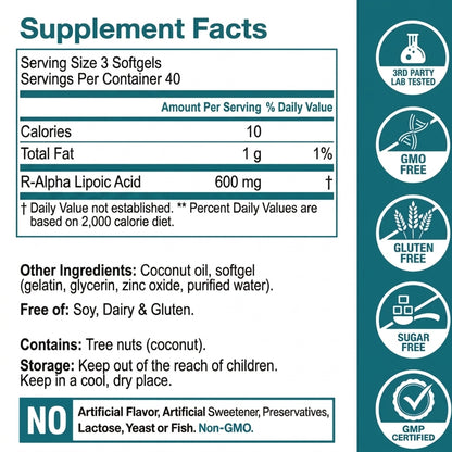 R-Alpha Lipoic Acid Softgels